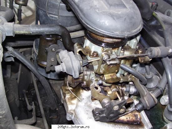 Sub capota - si carburatorul sau - 205 modele si dotari